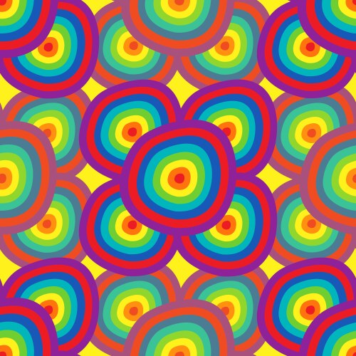 Seamless rainbow pattern on white background Vector Image
