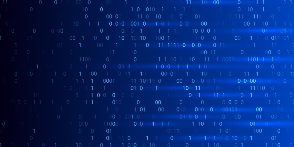 Code binary matrix data background technology vector image