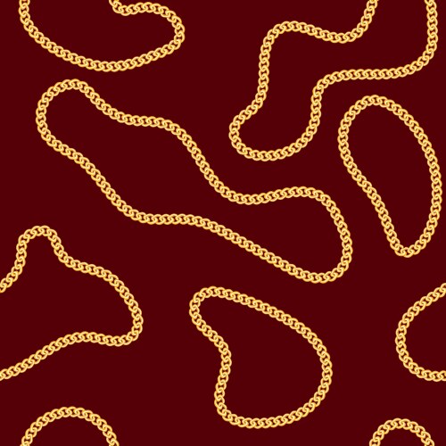 Gold chain seamless pattern vector image