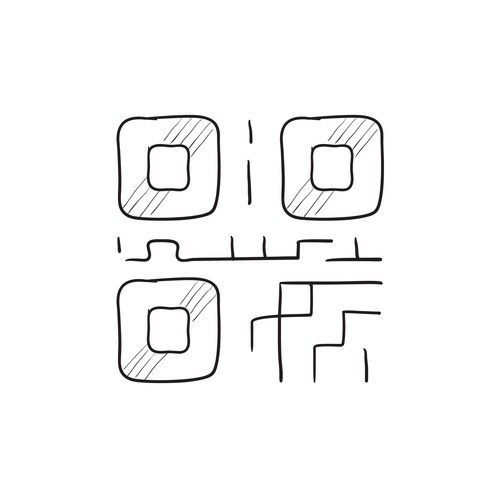 Qr code sketch Vector Images & Graphics for Commercial Use | VectorStock