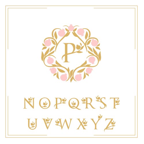 Logo template the letters are framed Vector Image