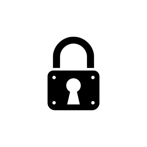 Padlock flat icon vector image