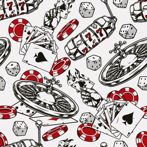 Gamblers Pattern Japanese vintage seamless pattern Royalty Free Vector Image