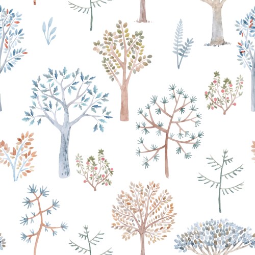 beautiful winter seamless pattern with hand vector image