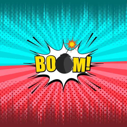 Pop art explosive bomb cartoon Royalty Free Vector Image