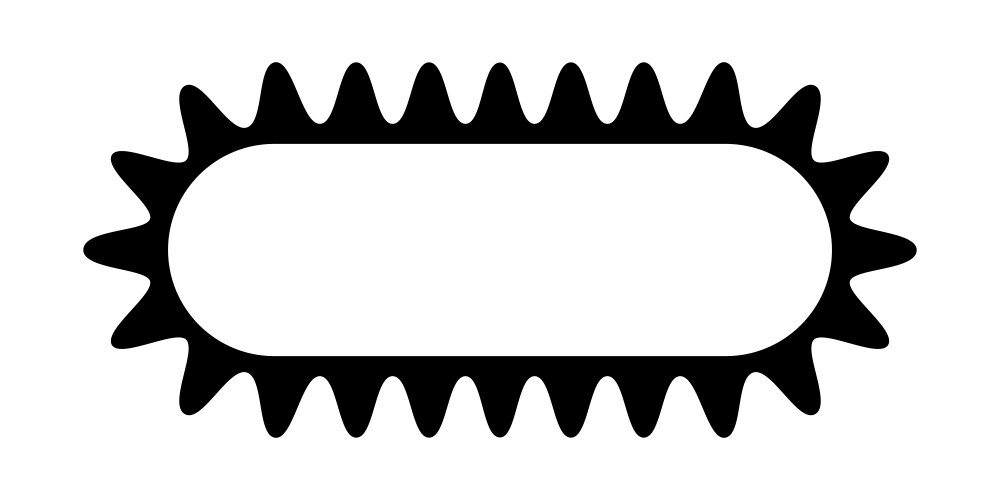 Rectangle frame with wiggly edges rectangular vector image