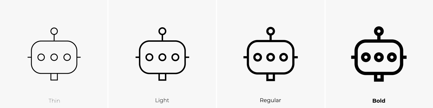 Chatbot icon thin light regular and bold style Vector Image