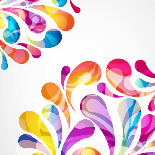 Colorful Arc & Drop Background Vector Image