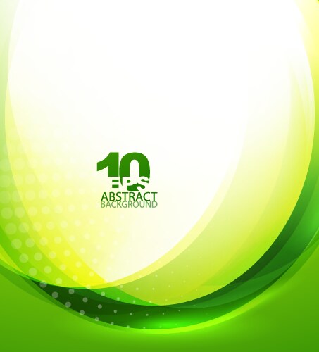 Abstract green background with wave pattern Vector Image