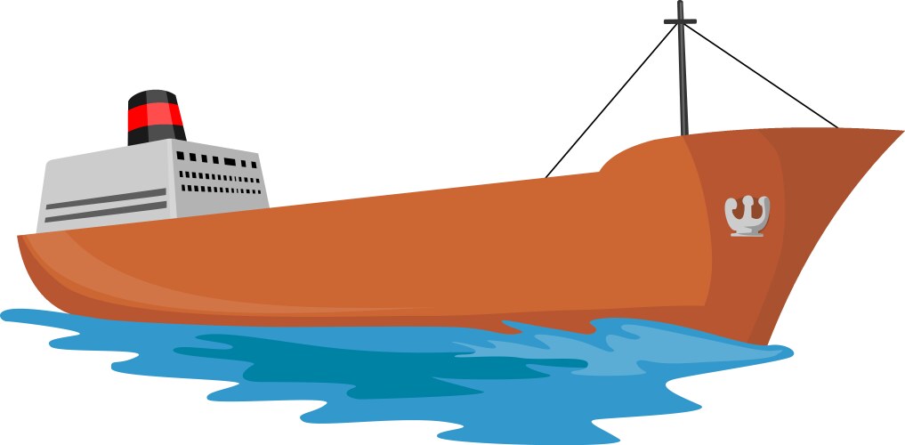 Vintage Cargo Freighter Vector Image