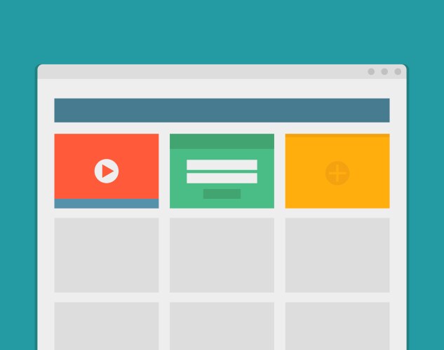 Flat design browser window Royalty Free Vector Image