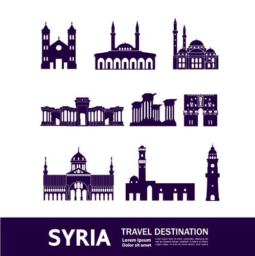 Syria skyline Vector Images & Graphics for Commercial Use | VectorStock