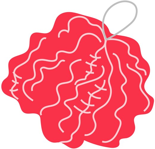 Body washcloth for taking bath and cleansing Vector Image