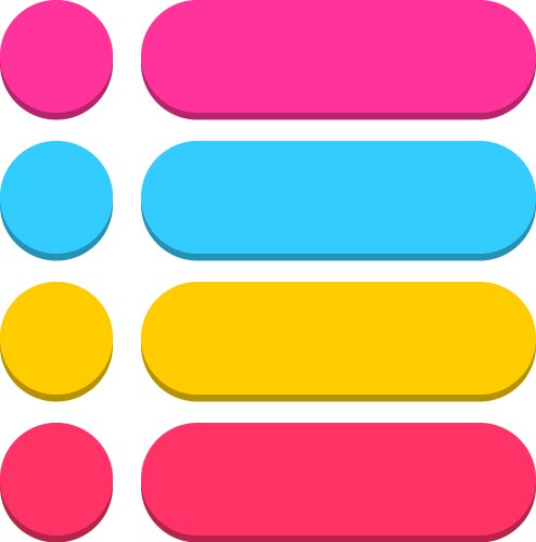 Flat blank icon empty internet color button Vector Image