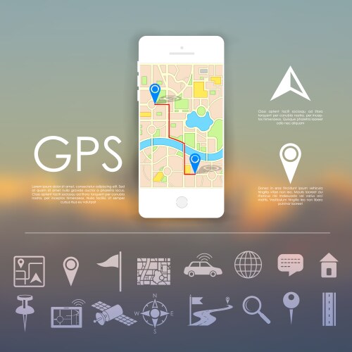 Paper city map gps navigation travel route pin Vector Image
