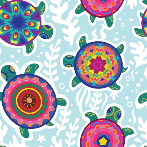 Funny creatures seamless pattern Royalty Free Vector Image