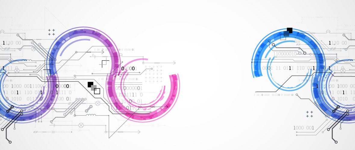 Abstract technology concept circuit board high vector image