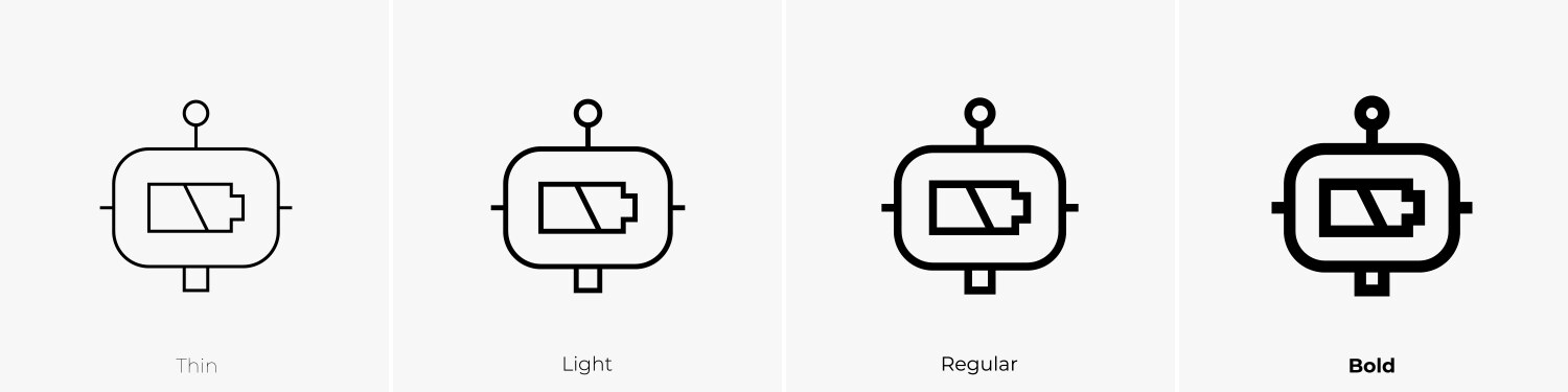Chatbot icon thin light regular and bold style Vector Image