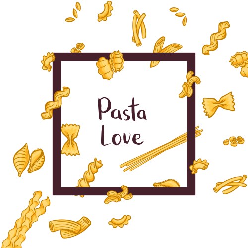 Pasta shape icons Royalty Free Vector Image - VectorStock