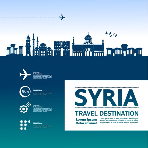 Syria skyline Vector Images & Graphics for Commercial Use | VectorStock