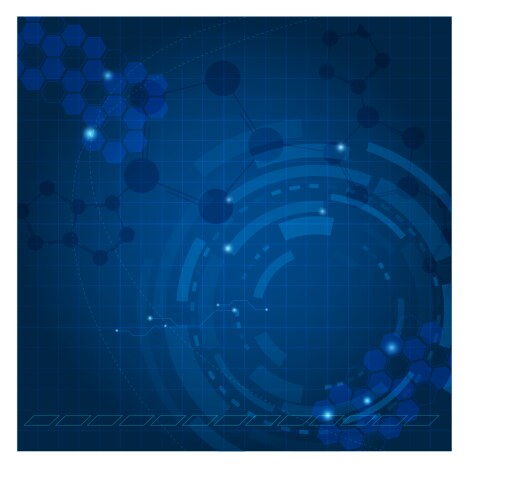 blue tech background vector image vector image