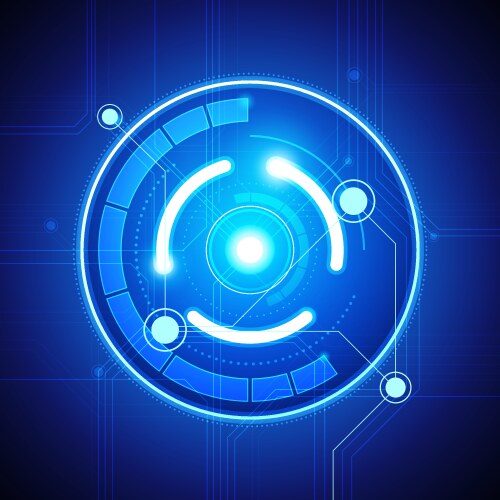 Abstract futuristic cyber ball Royalty Free Vector Image