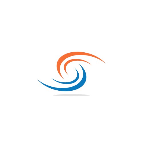 Round circle curve window logo Royalty Free Vector Image