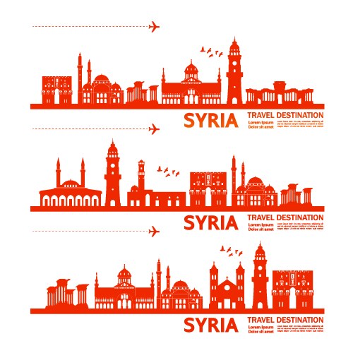 Syria skyline Vector Images & Graphics for Commercial Use | VectorStock