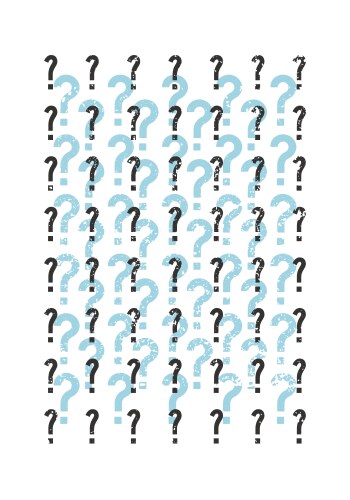 Question mark typographical grunge vintage poster vector image