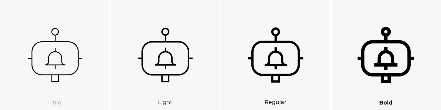 Cyborg icon thin light regular and bold style Vector Image