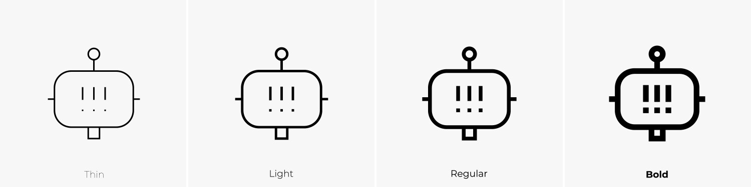 Chatbot icon thin light regular and bold style Vector Image