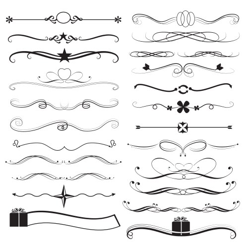 Border Decoration Set Royalty Free Vector Image