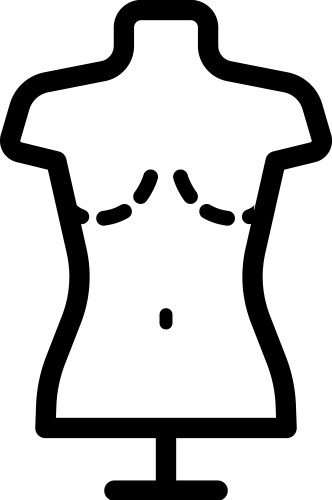 Mannequin outline icon logo concept on white vector image