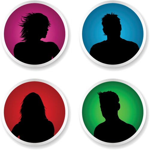 People portraits Royalty Free Vector Image - VectorStock