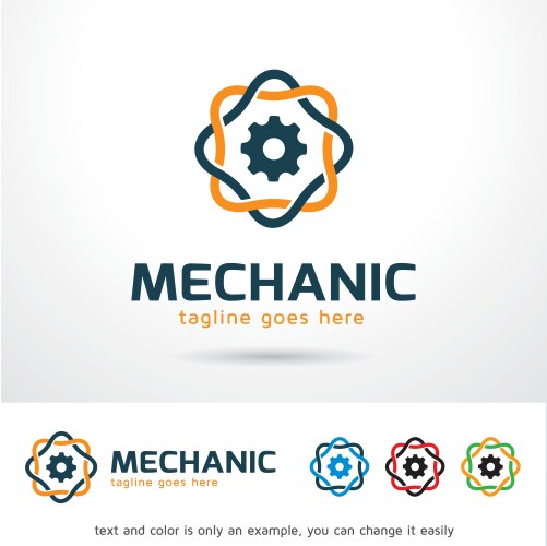 Mechanic logo template vector image