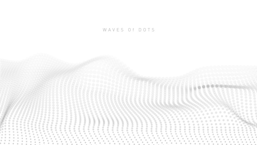 3d dots waves pattern gradient curve background vector image