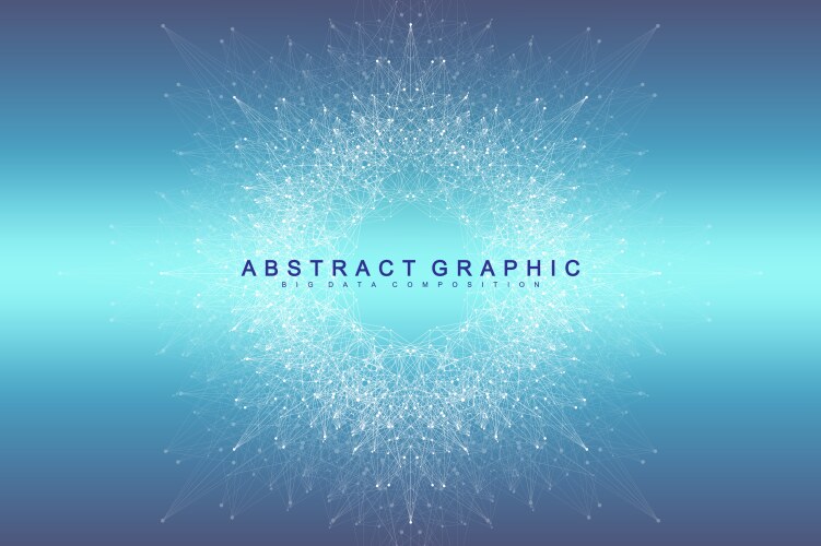 Big data visualization graphic abstract vector image