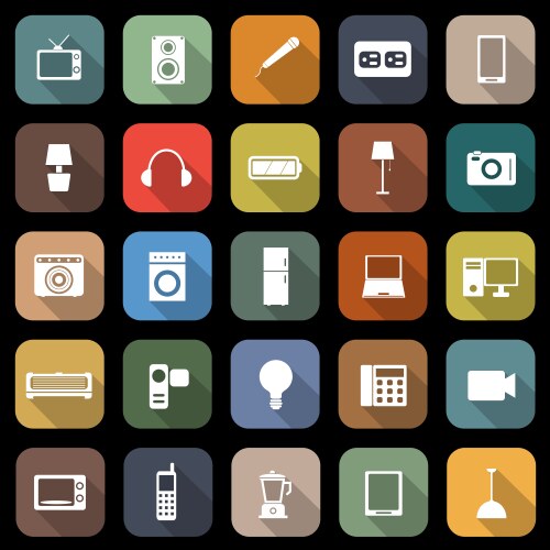Electrical Device Icons - Flat Style – Royalty-Free Vector | VectorStock