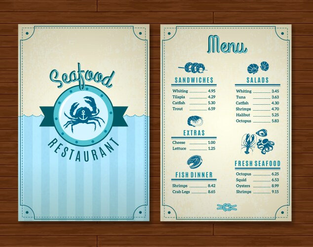 Seafood Menu Background Vector Images (over 25,000)