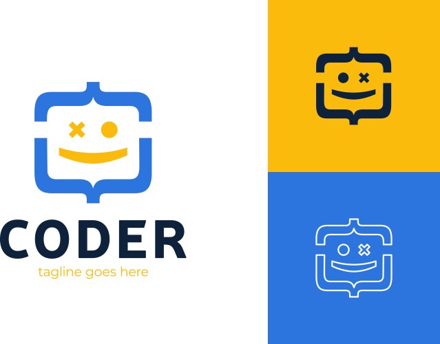 Coding Developer Icon - Smile vektorbild