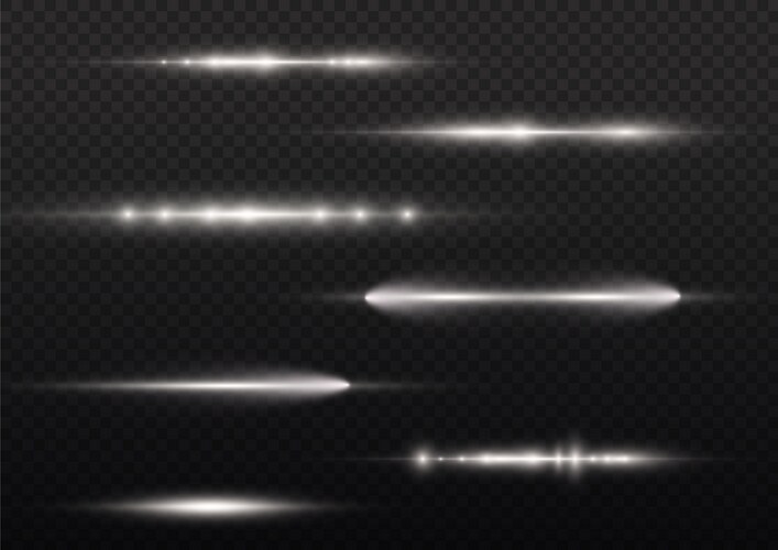 Horizontal Rays Vector Icon Horizontal light ray flash yellow line – Royalty-Free Vector | VectorStock