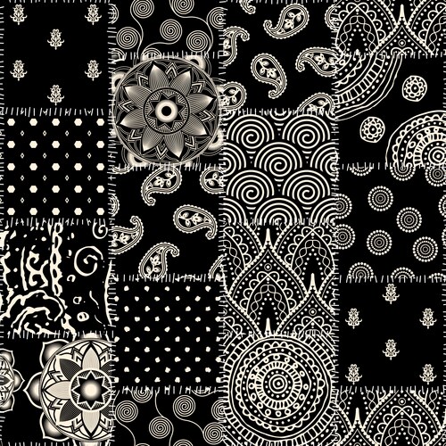 Worktribe Pattern Patchwork Tribal Pattern – Royalty-Free Vector | VectorStock