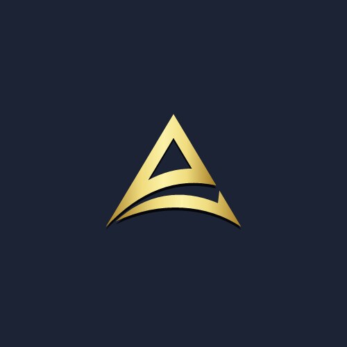 Triangle a initial logo Royalty Free Vector Image