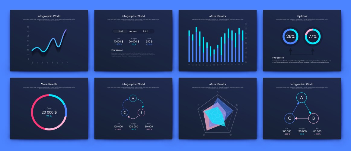 Graphics infographics with mobile phone template vector image