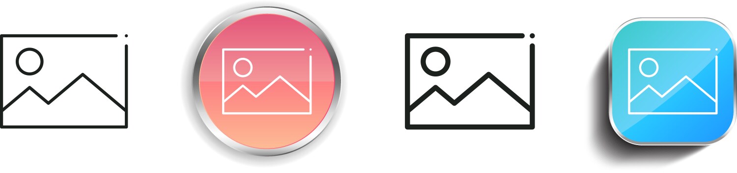 Image icon thin linear regular and button style vektorbild