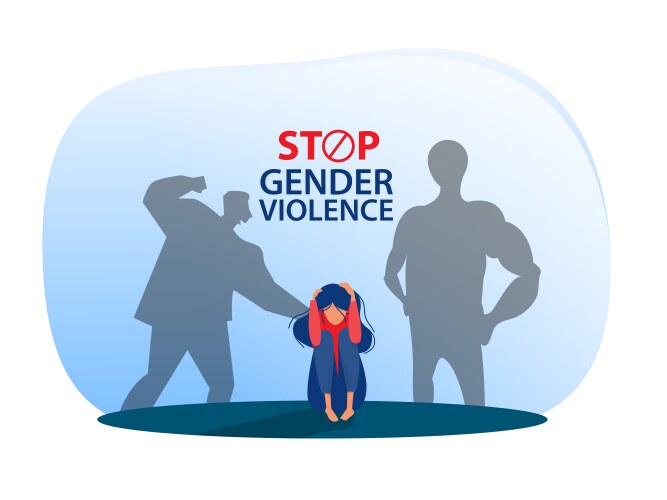 stop man gender violence or domestic vector