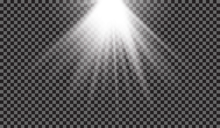 Spotlight effect on transparent background Vector Image
