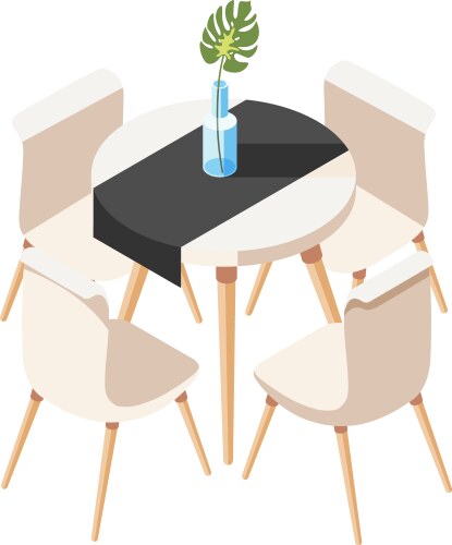 Dining table Royalty Free Vector Image - VectorStock