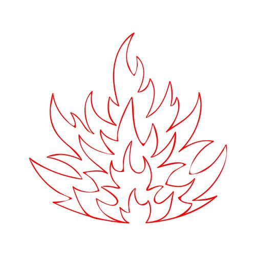 Hell heat blazing inferno bonfire with fire flame Vector Image