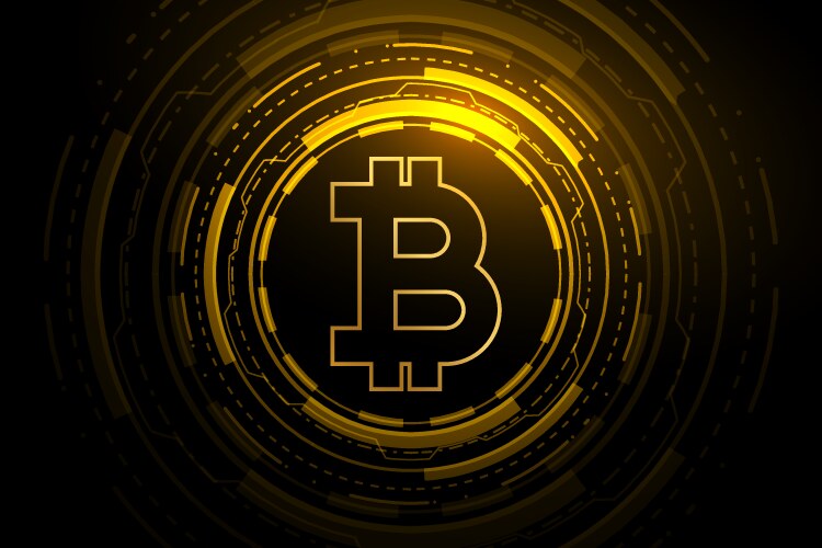 Bitcoin technology crypto currency blockchain vector image